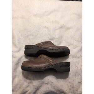 Born B.O.C Brown Leather Slip On Mules Women's Size 10